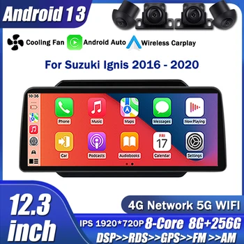 12,3 дюйма для Suzuki Ignis 2016-2020 Android с QLED-экраном 1920*720, автомобильный аудио, мультимедийный видеоплеер, радио, GPS-навигация
