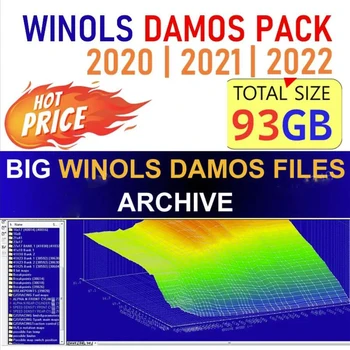 93GB WINOLS DAMOS BIG PACK (НОВЫЙ) 2020-2021-2022 | Чип-тюнинг OLS + Mappacks - Общий размер 93 ГБ - 93 ГБ