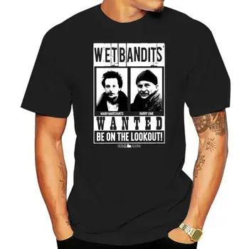 Home Alone, официально лицензированная мужская футболка Wet Bandits (черная) Футболка с круглым вырезом