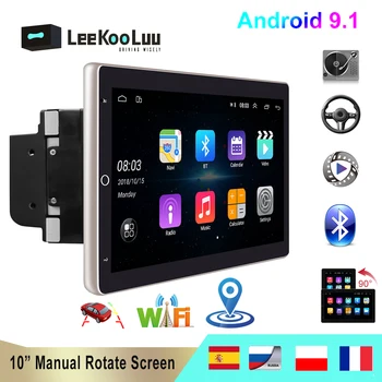 LeeKooLuu 2 din Автомагнитола, GPS, мультимедийный плеер Android, Универсальная 10-дюймовая аудионавигация для Volkswagen Nissan Hyundai Kia Toyota