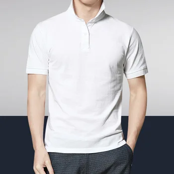 MRMT 2023 Совершенно новые весенние и летние мужские рубашки поло чистого цвета с отворотом, пуловер для мужчин, топы с коротким рукавом, рубашка поло