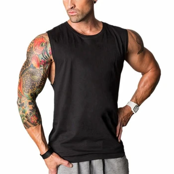 Muscleguys однотонная футболка без рукавов, одежда для бодибилдинга и фитнеса, мужская майка, пустые майки, мужской мышечный жилет
