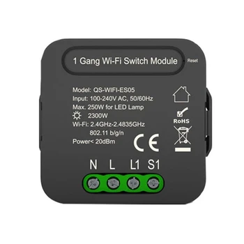 Tuya WIFI Smart Switch Mini 3A Устройство Включения-выключения С Двойным 1/2-Полосным Дистанционным Голосовым Групповым Управлением С Smart Life Alexa Home