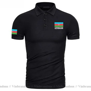 Азербайджан Азербайджанские рубашки поло мужские с коротким рукавом белые бренды с принтом флага национальной сборной страны 2021 хлопок новый повседневный AZE
