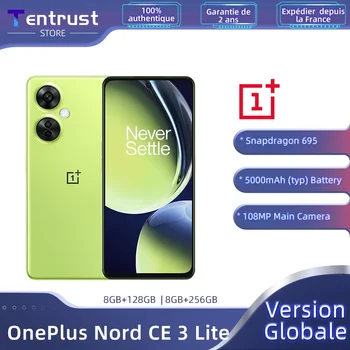 Глобальная версия смартфона OnePlus Nord CE 3 Lite 5G Snapdragon 695 6,72 дюйма 120 Гц 5000 мАч 67 Вт SUPERVOOC 108 Мп Основная камера NFC