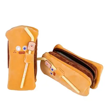 Детский подарок, Милый Пенал, сумка-органайзер, сумка для хранения, мультяшный пенал для тостов, пенал для хлеба, плюшевая сумка для карандашей, сумка для ручек