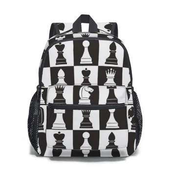 Детский рюкзак Шахматные фигуры на доске Школьная сумка Mochila для детей из детского сада