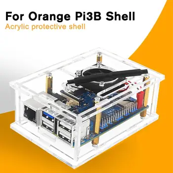 Для Orange Pi 3B Акриловый Корпус Прозрачная Оболочка Активный Пассивный Кулер Дополнительный Охлаждающий Вентилятор Алюминиевый Радиатор Для Orange Pi P1Z8