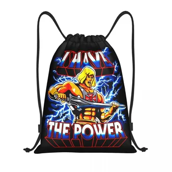 Изготовленные на заказ сумки Masters Of The Universe на шнурке для тренировок, рюкзаки для йоги, женские мужские спортивные сумки для спортзала Power He-Man