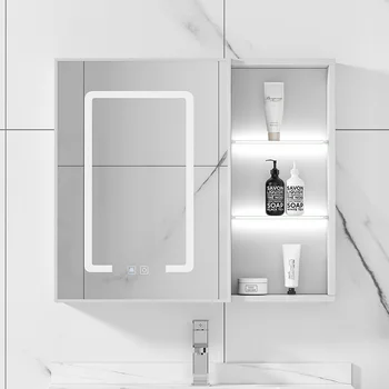 Интеллектуальный зеркальный шкаф, зеркало в ванной с полкой для хранения, отдельное хранилище в ванной, встроенный шкаф для хранения