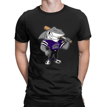 Модные футболки HX с животными, футболка с принтом бейсболиста с акулой, Летние топы с коротким рукавом, уличная одежда в стиле харадзюку, мужская одежда