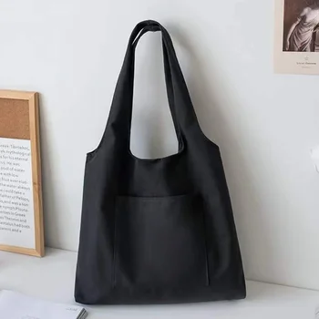 Модный женский холщовый жилет, сумка для покупок, новая экологичная складная многоразовая сумка-книжка для путешествий Harajuku, органайзер для телефона, сумки-тоут для покупок