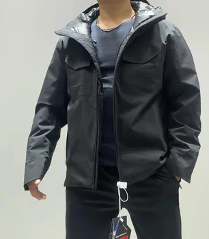 Мужская Птичья Пушистая GTX водонепроницаемая ветрозащитная Пуховая походная куртка Мужская зимняя походная куртка С капюшоном для кемпинга windcoat for-30C