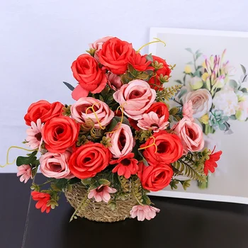 НОВОЕ осеннее украшение Ветка Завитых роз роскошные искусственные цветы свадебный декор для дома flores artificiales indie room decor растения