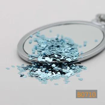 Новый модный красивый бриллиантовый лак с блестящими блестками для украшения ногтей water blue В пакетиках B0710