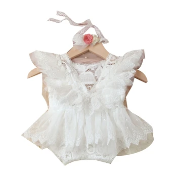 Одежда для фотосъемки в подарок для душа новорожденным, цельный головной убор, одежда для фотосъемки младенцев