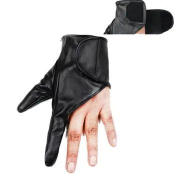 Перчатки из искусственной кожи, простые перчатки для исполнителей хип-хопа на два пальца, варежки в стиле панк для мужчин