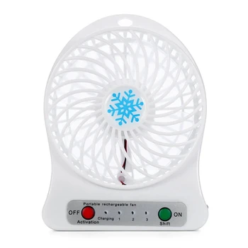 Портативный Перезаряжаемый Вентилятор со светодиодной подсветкой, Воздушный Охладитель, Мини-Настольный USB-Вентилятор Третьего Ветра, Охлаждающий Ручной Мини-Вентилятор