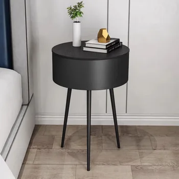 Прикроватная тумбочка для спальни, прикроватный столик в стиле модерн, стол в скандинавском стиле, Черная тумбочка, Мраморная мебель Mesita De Noche