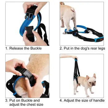 Регулируемая шлейка для домашних собак, Подтягивающая шлейку, Бандаж для ног, Помогающий выгуливать собак, Балансирующая шлейка, Вспомогательный ремень для собак