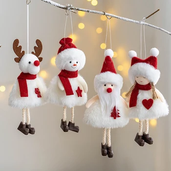 Рождественские украшения, Милый снеговик и подвеска в виде плюшевой куклы для девочек, Украшения для рождественской елки, Декор комнаты, Новый год и Счастливого Рождества
