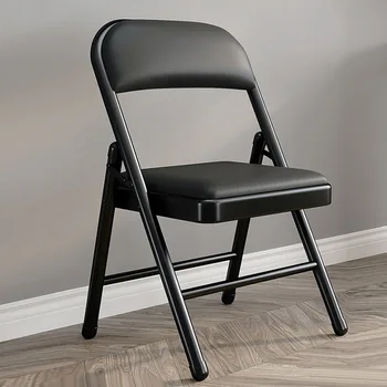 Складной стул, простой стул со спинкой, домашний портативный компьютерный стул, столовая для учебных конференций, офисное использование в общежитии