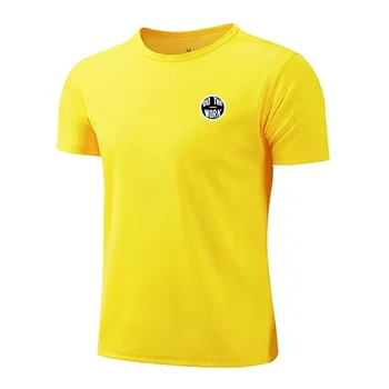 Спортивная Повседневная футболка FITNESS SHARK с короткими рукавами, Мужская Летняя Легкая и Дышащая Быстросохнущая Майка для бега