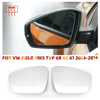 Стекло Бокового Зеркала Заднего Вида для Volkswagen Polo Mk5 Typ 6R 6C 61 2010-2013 С Подогревом Слева и справа