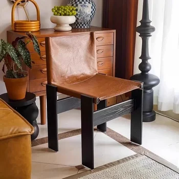 Стулья для маленькой семьи Wabi-Sabi, Домашнее кресло для отдыха из массива дерева, Антикварное Дизайнерское офисное кресло, Скандинавская мебель для дома