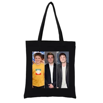 Сумка-тоут Josh Hutcherson Through The Years Повседневные сумки-тоут Забавные Женские сумки Модные Тканевые Сумки Tote Totebag Shopper