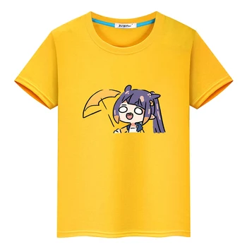 Футболка Ninomae Inanis Tako из 100% хлопка С коротким рукавом, Мягкая футболка с кавайным графическим принтом, Повседневная Детская рубашка Для мальчиков и девочек