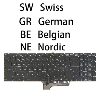 Швейцарская Немецкая Бельгийская Nordic SD FI NW Датская Клавиатура Для MSI MS-1791 MS-1792 MS-1794 MS-1795 MS-1799 MS-179B MS-179C с RGB подсветкой